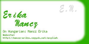 erika mancz business card